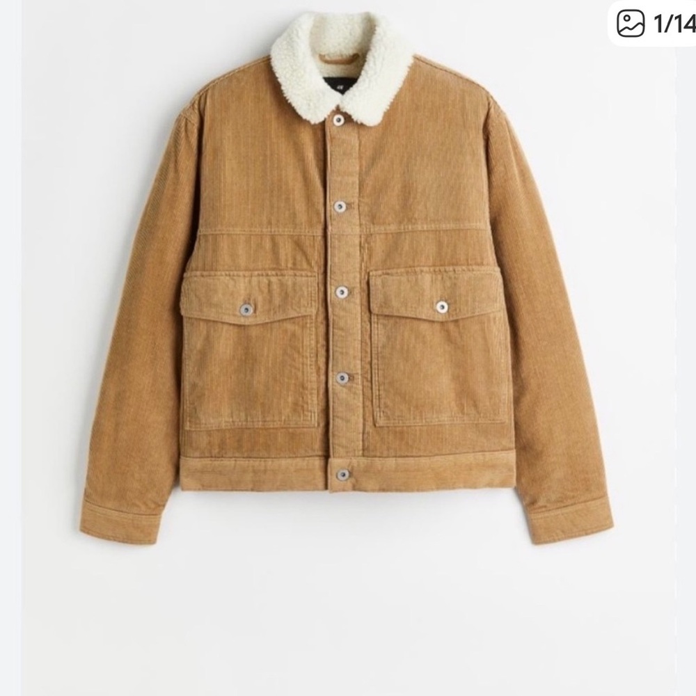 H&M Sherpa Corduroy Trucker Jacket